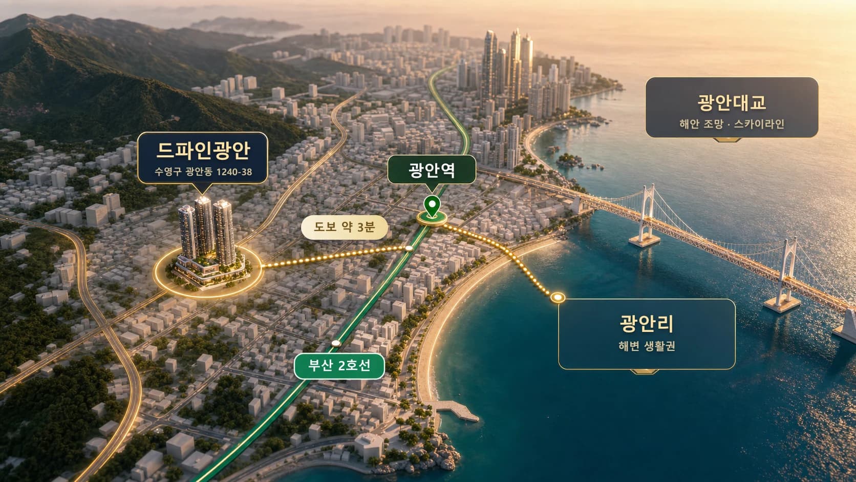 엄궁역 트라비스 하늘채 입지 안내 이미지
